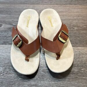 Spenco Sierra Leather Thong Arch Supportive Sandals size 7.5 (d 187)